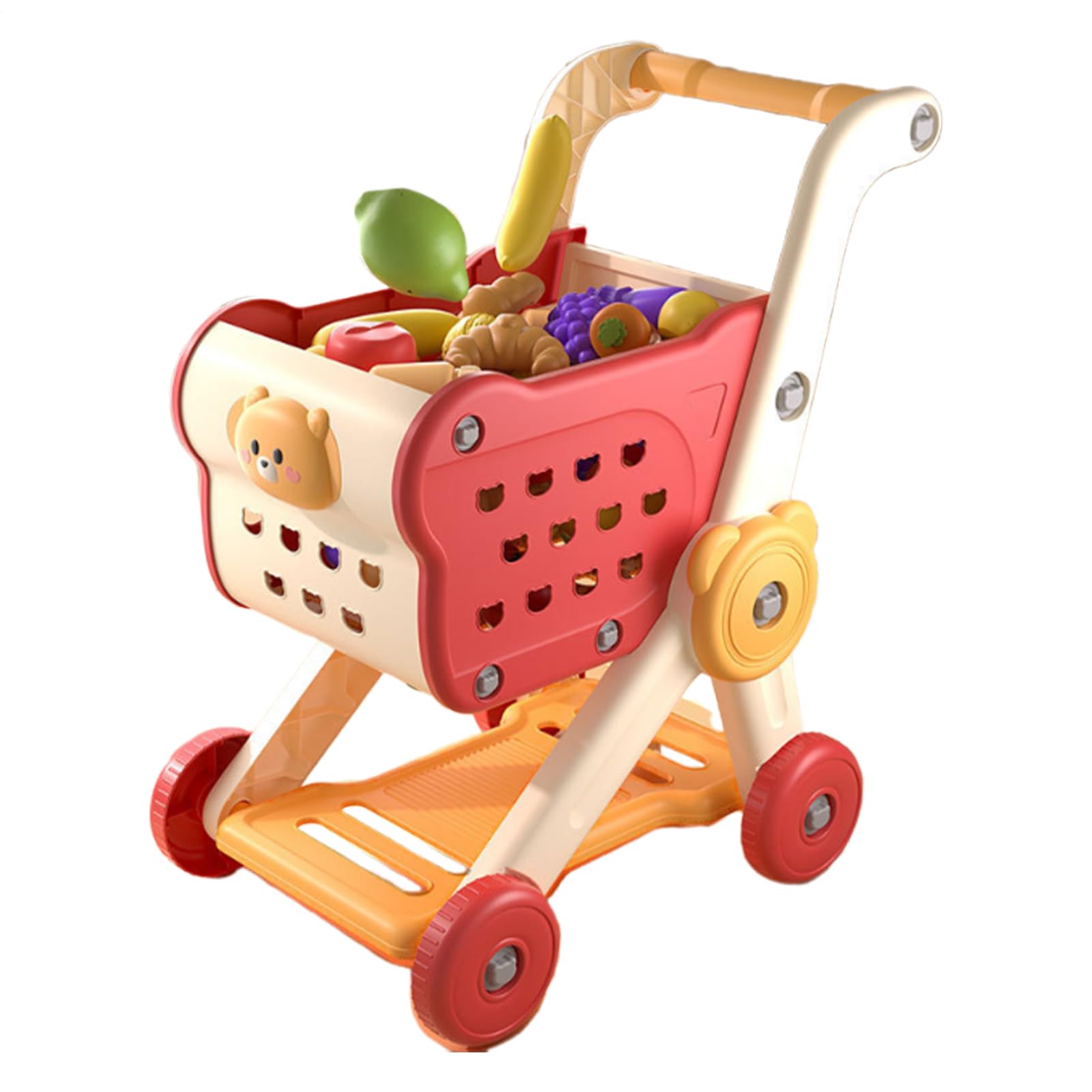 Carrito Compras Infantil Juego de rol Interactivo de Frutas y Verduras