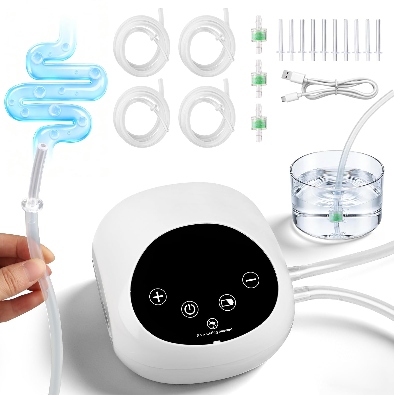 Enema Eléctrico, Enemas Eléctricos para Limpieza Colon para Mujeres/Hombres | 100 Niveles de Intensidad, Impiador Anal con Pantalla LCD, Enemas para Uso Doméstico