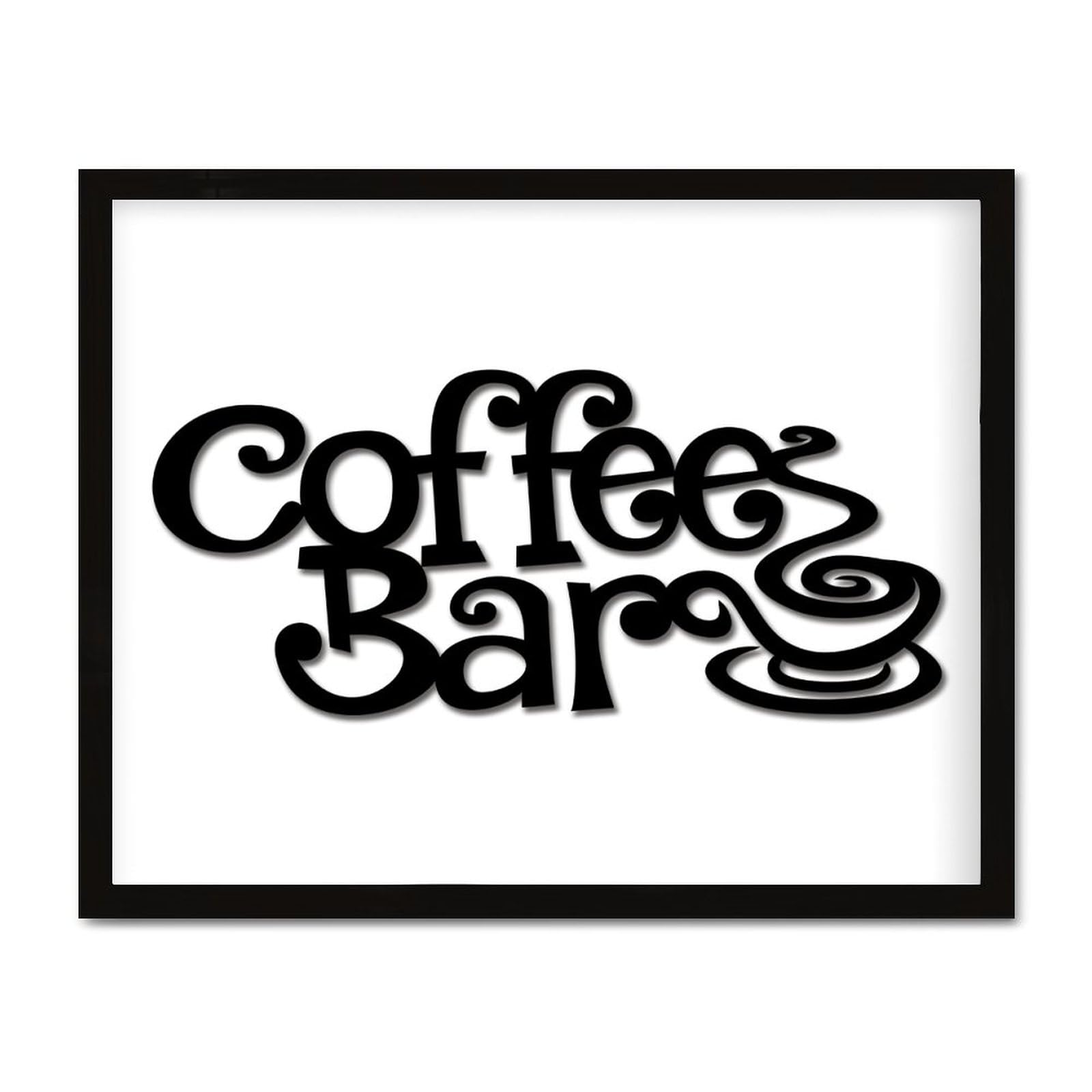 Panneau de décoration murale en bois encadré café bar cabine 40x50