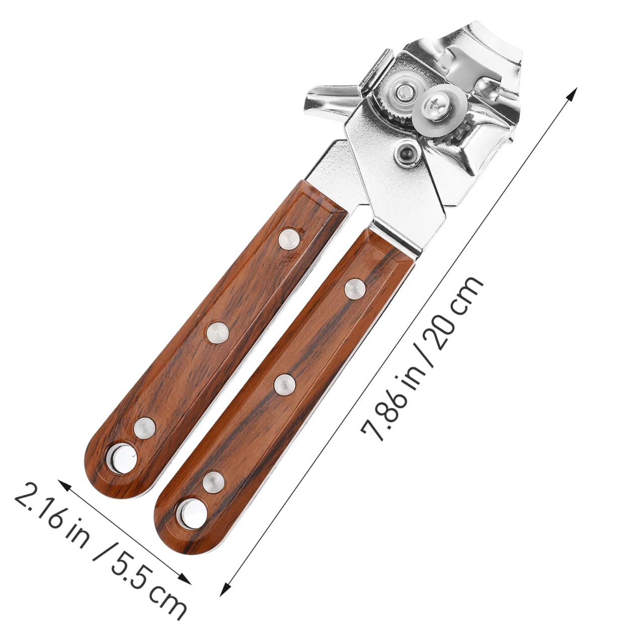 BESTonZON Stainless Steel Manual Can Opener with Grip Handles, Easy Turn Design, Heavy Duty Lid Remover for Seniors, Kitchen and Bar Tool, Smooth Edge
