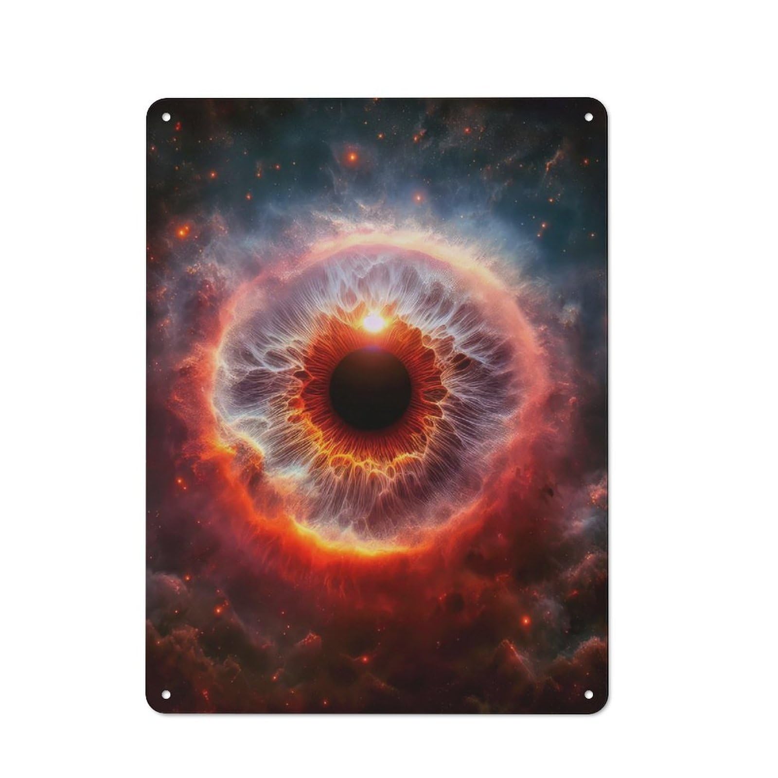 Junmoney Galaxy Iris Metal Wall Sign 40X30cm Featuring For Workshop Wall, Suited To Metal Sign Collectors