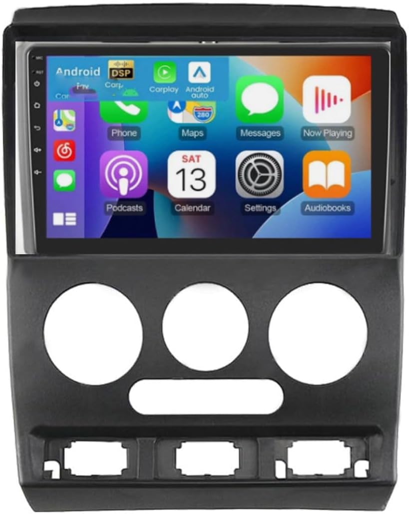 4+64GB Android for Kia Rio Radio 2002-2005 with Wireless Apple Carplay Android Auto 9" Touchscreen Car Stereo with Free Backup Camera GPS Navigation Bluetooth FM RDS DSP Head Unit