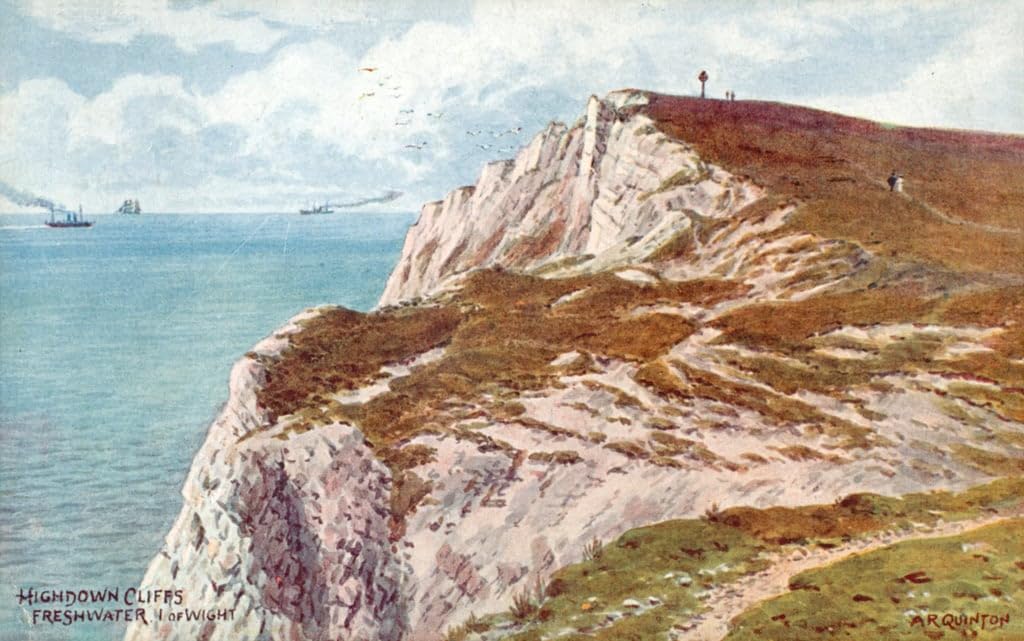 Paintings Wall Art Poster Print Famous Highdown Cliffs Freshwater Isle of Wight by Alfred Robert Quinton for Home Decor 60x90cm