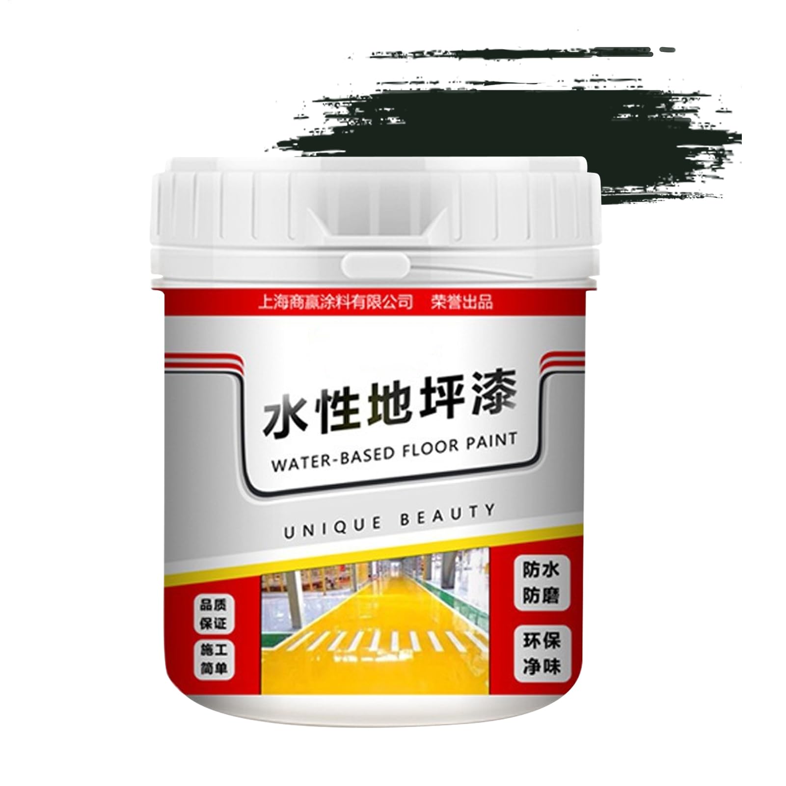 Peinture de sol à base d'eau soie dorée revêtement garage 500g