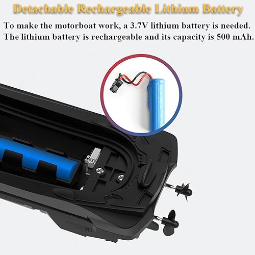 Miniatura 5 de NEXTAKE Juguete de lancha a control remoto de 2.4 GHz, 1 14 modelo de barco a motor, juguete de 2 motores de alta velocidad, motor marino, juguete