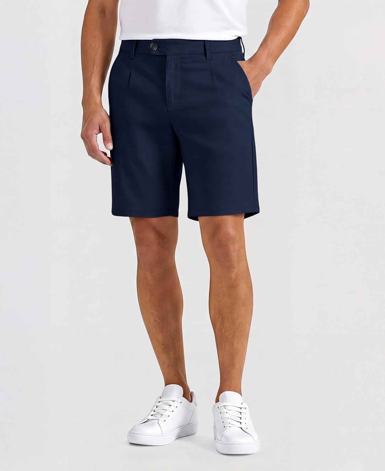 GINGTTO Men's Dress Shorts 9" Stretch Lightweight Golf Shorts for Men with Expandable Waist