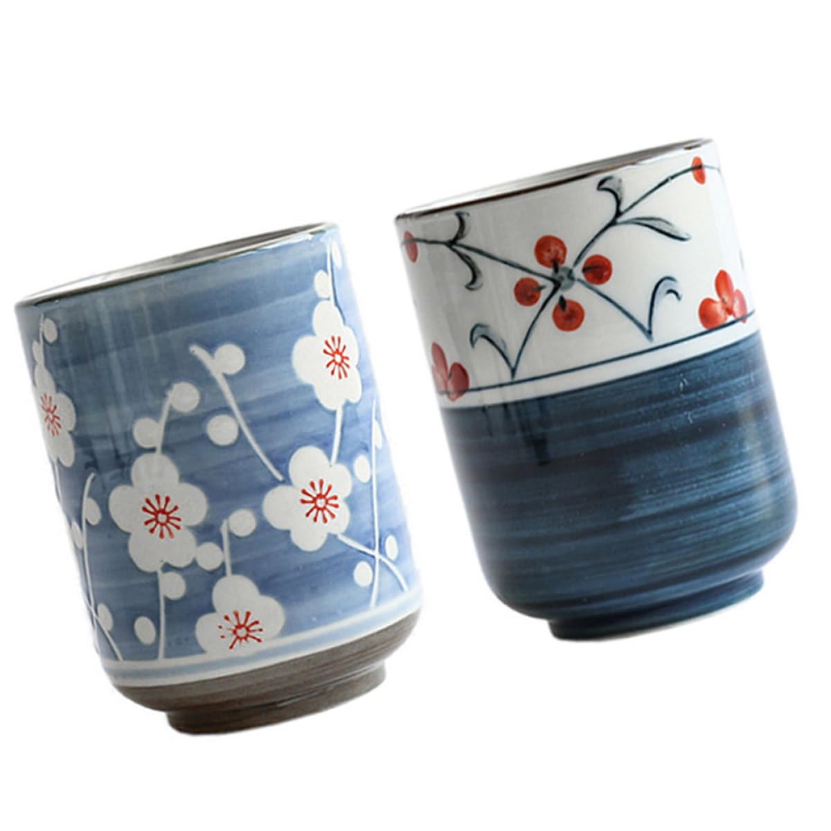 Homoyoyo 2 Tazas de Té Japonesas de Cerámica para Preparar Té Diseño Único y Acabado Suave, Paquete de 2 Piezas Ideales Hogar y Oficina