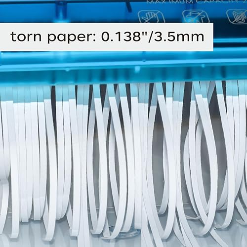 Vista 6 de JIKIOU Standard A4 Paper Hand Shredder Portable Paper Shredder Manual Shredder Documents Paper Cutting Tool Home Office Desktop Stationery Blue