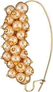 LoveNspire Indian Marathi Nath for Women Moti Pearl Marathi Nath Indian Jewelry Nose Ring Clip-On Marathi Bridal Nathani Bollywood Style Faux Pearl Non-Piercing Jewelry for Women Birthday Gift For Her