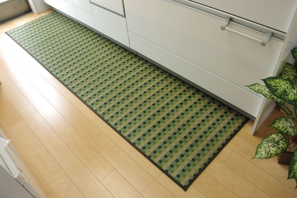 【在庫セール】イケヒコ キッチンマット い草 い草マット 国産 ドット柄 Fドロ Amazon｜イケヒコ キッチンマット い草 い草マット 国産 ドット柄 F