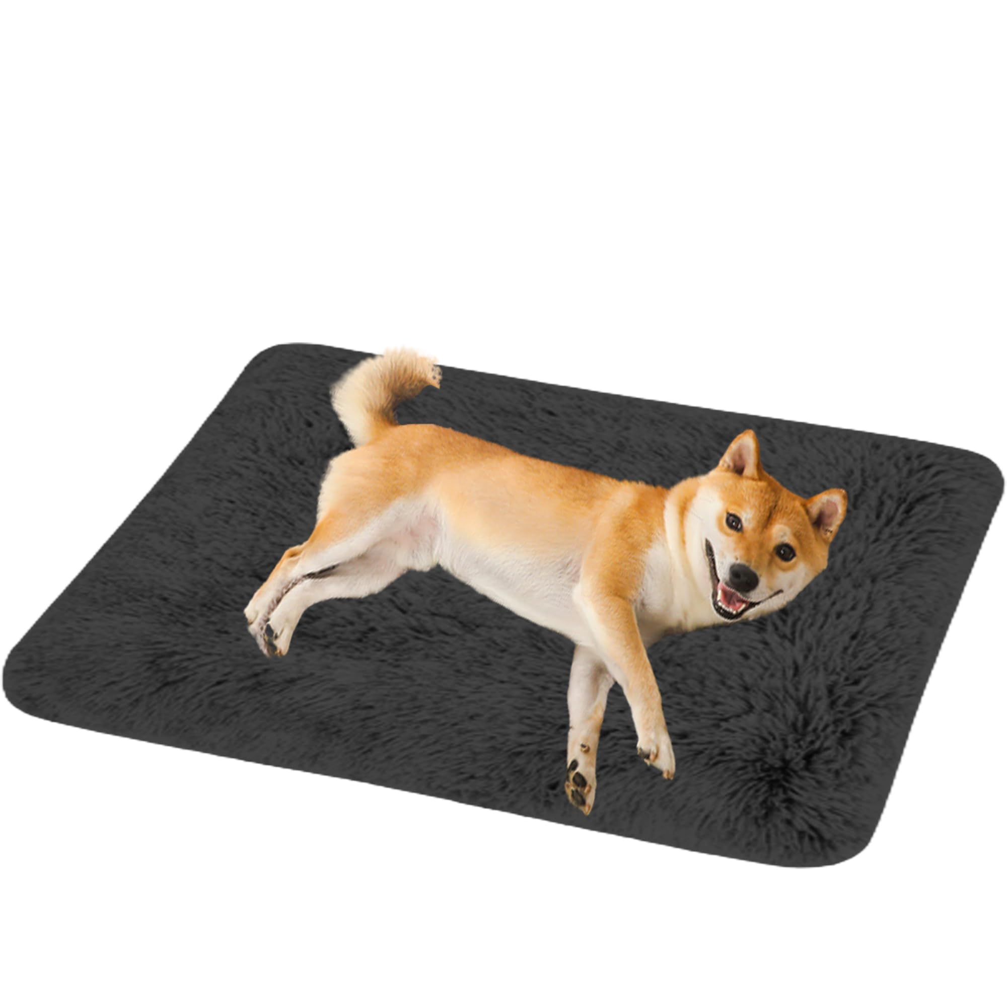 Materasso per gabbia per cani e gatti, cuccia per cani, cuccia per cani, cuscino per cani, con fondo antiscivolo, per cani di taglia grande, media e piccola, 120 x 80 x 10 cm, grigio scuro