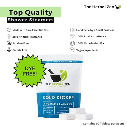 Miniatura 3 de Cold Kicker Shower Steamers Aromatherapy, Eucalyptus Shower Steamer, Shower Bombs Made in the USA, Menthol Shower Steamer, Self Care Gifts, Mothers