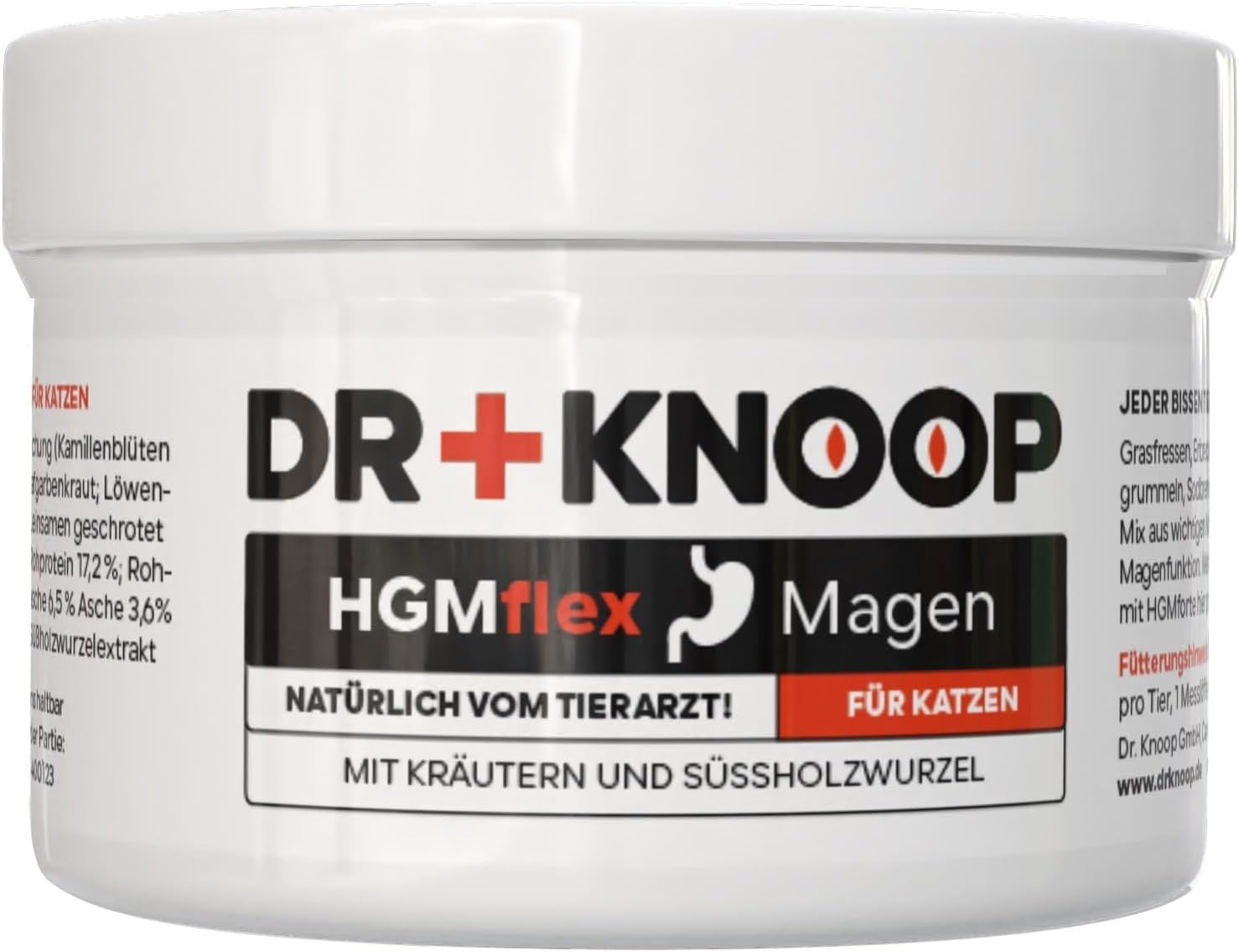 HGM Magenschutz Pulver für Katzen – bei Sodbrennen – Beigabe zum Katzenfutter – entwickelt von Tierarzt Dr. Knoop - 2 x 60 g | Anti Hairball Katze
