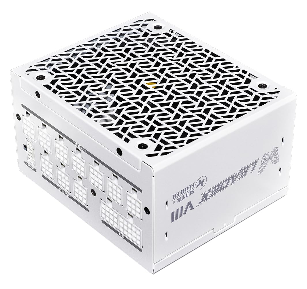 Super Flower Leadex VIII Platinum PRO 850W ATX 3.1&amp;PCIe 5.1(Native 12V-2x6 Cable), Cybenetics Platinum, Smallest 125mm ATX PSU, Patent Super Connector, Full Modular, White, SF-850F14SP (WH)