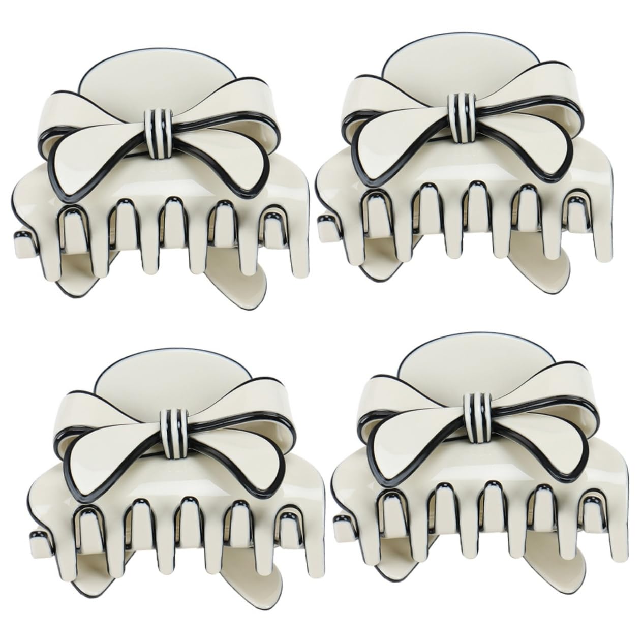 DOITOOL 4 Piezas Coge una de caballo horquilla de boda clips de garra para niñas tiara pasadores de pelo clips de garra para cabello grueso pinzas para cabello grueso Medio rascar