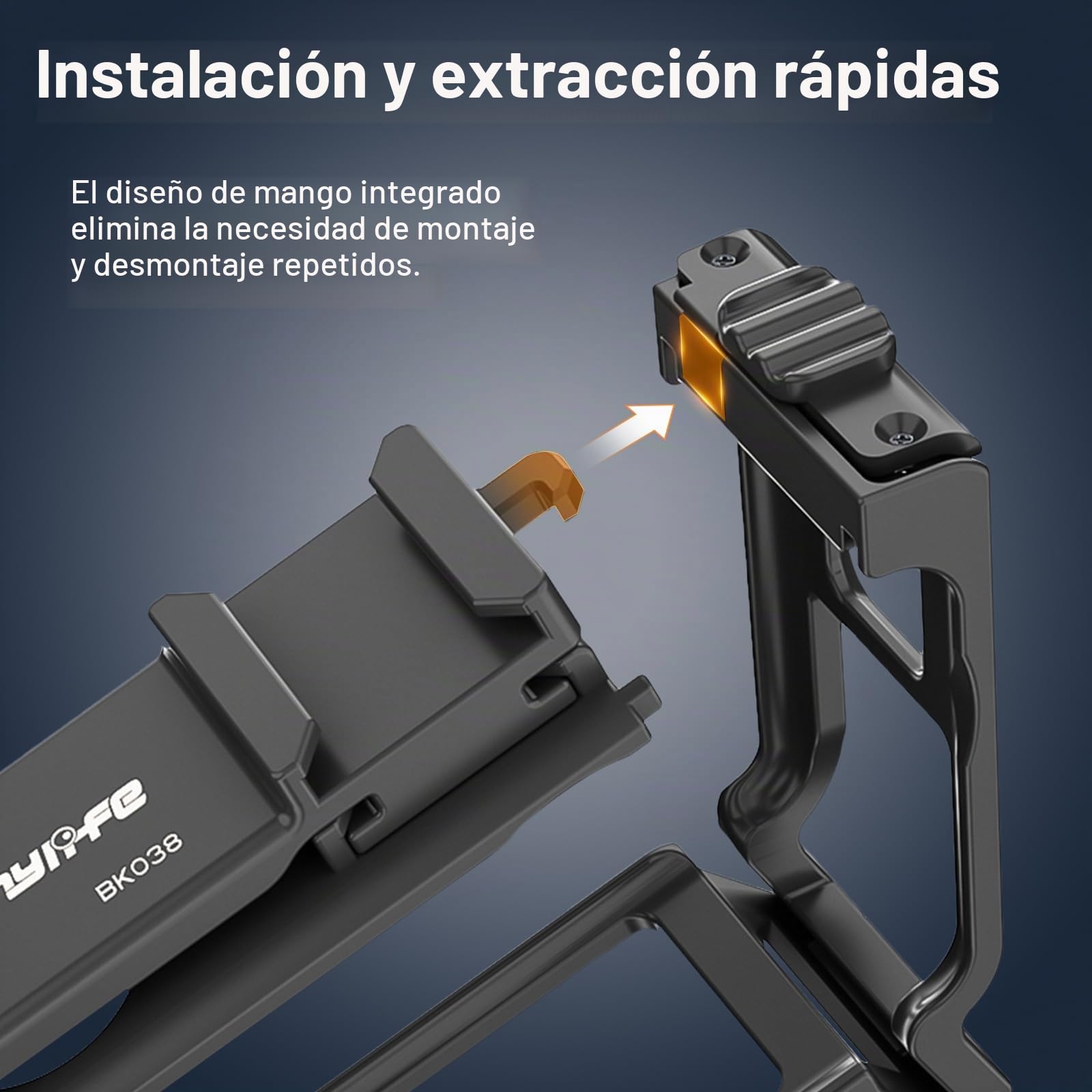 Kit de agarre Gdraco Xplorer para DJI Osmo Action 5 Pro/4/3, jaula de cámara con agarre lateral compatible con Action 5 Pro/4/3