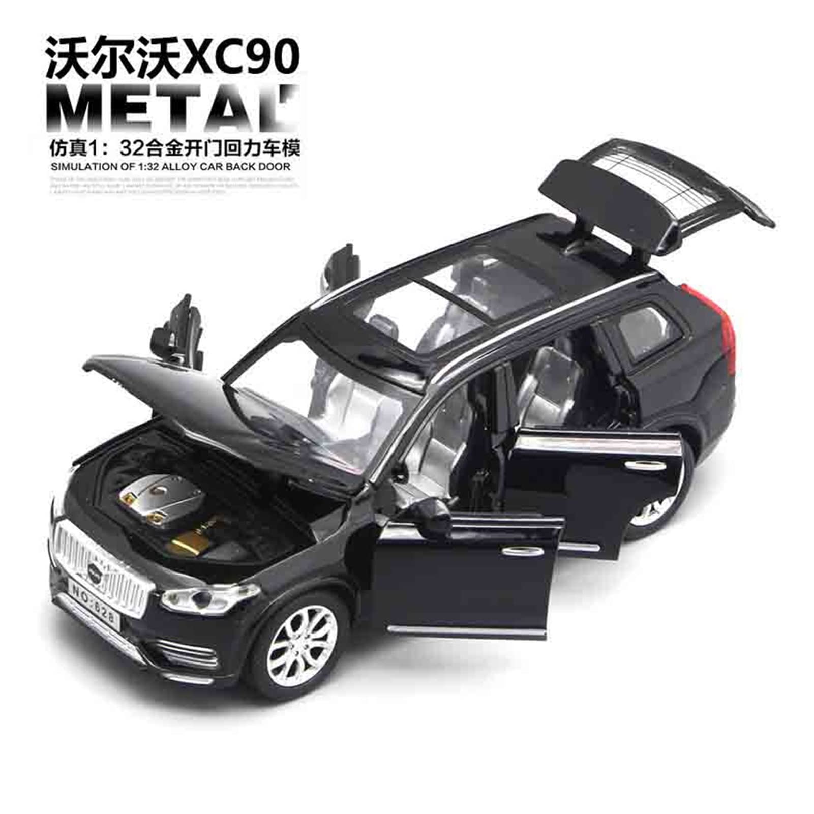 Schaal afgewerkte modelauto 1:43 Voor Volvo XC90 SUV Diecast Legering Model Auto Volwassen Collectie Display Ornamenten Met Base Miniatuurreplica-auto