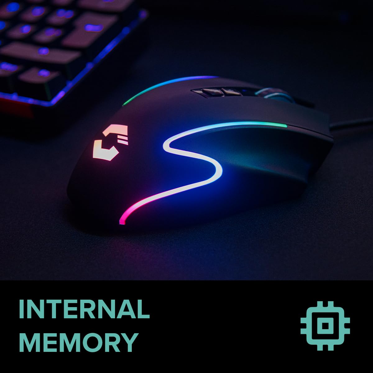 Speedlink DECUS NX - RGB Gaming Maus mit Kabel, bis 12800dpi, Programmierbar, Dauerfeuer Taste, USB kabelgebunden ummantelt, 1000Hz Pollingrate, schwarz