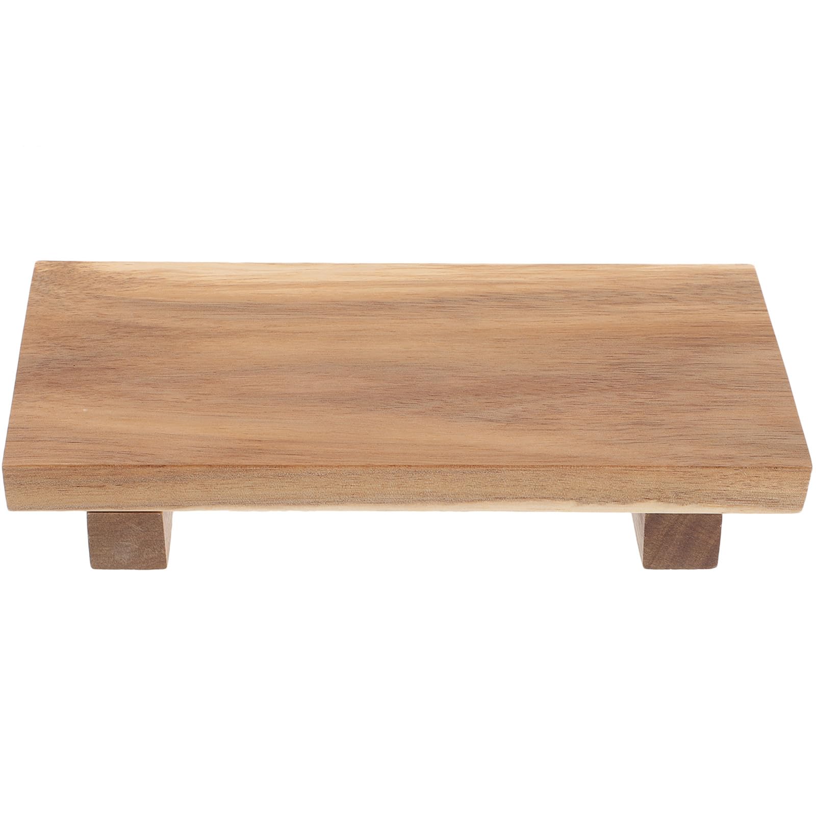 Plateau à savonnette en bois naturel rectangulaire pour salle de bain