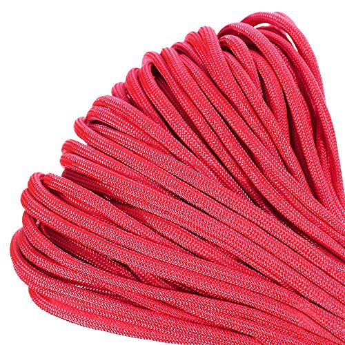 Paracord Planet 550lb Commercial Grade Paracord – 7 Strand Type III Nylon Parachute Cord Hanks for Hiking, Camping, and Fishing