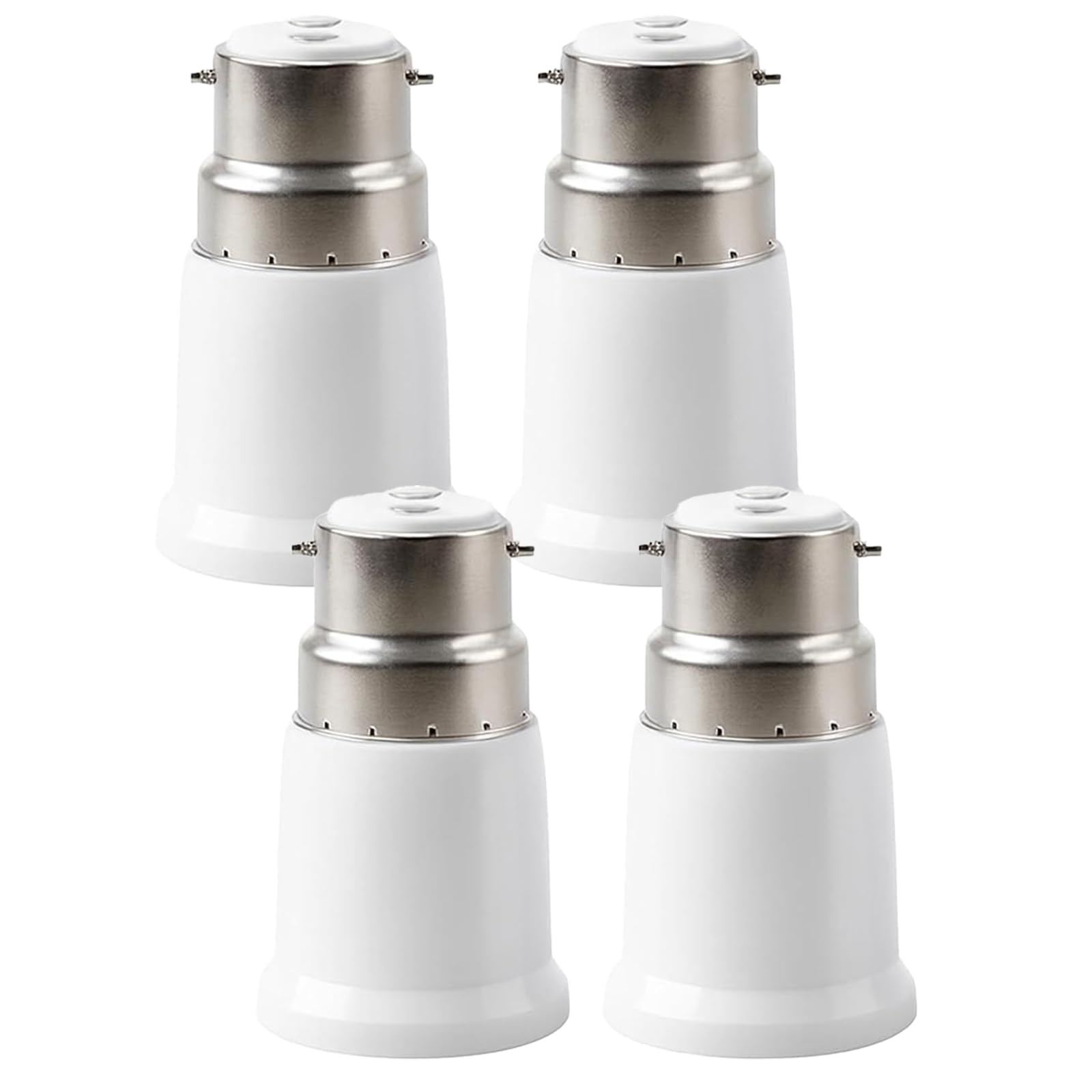 4PCS B22 to E27 Socket Converter for LED and Incandescent and CFL Bulbs