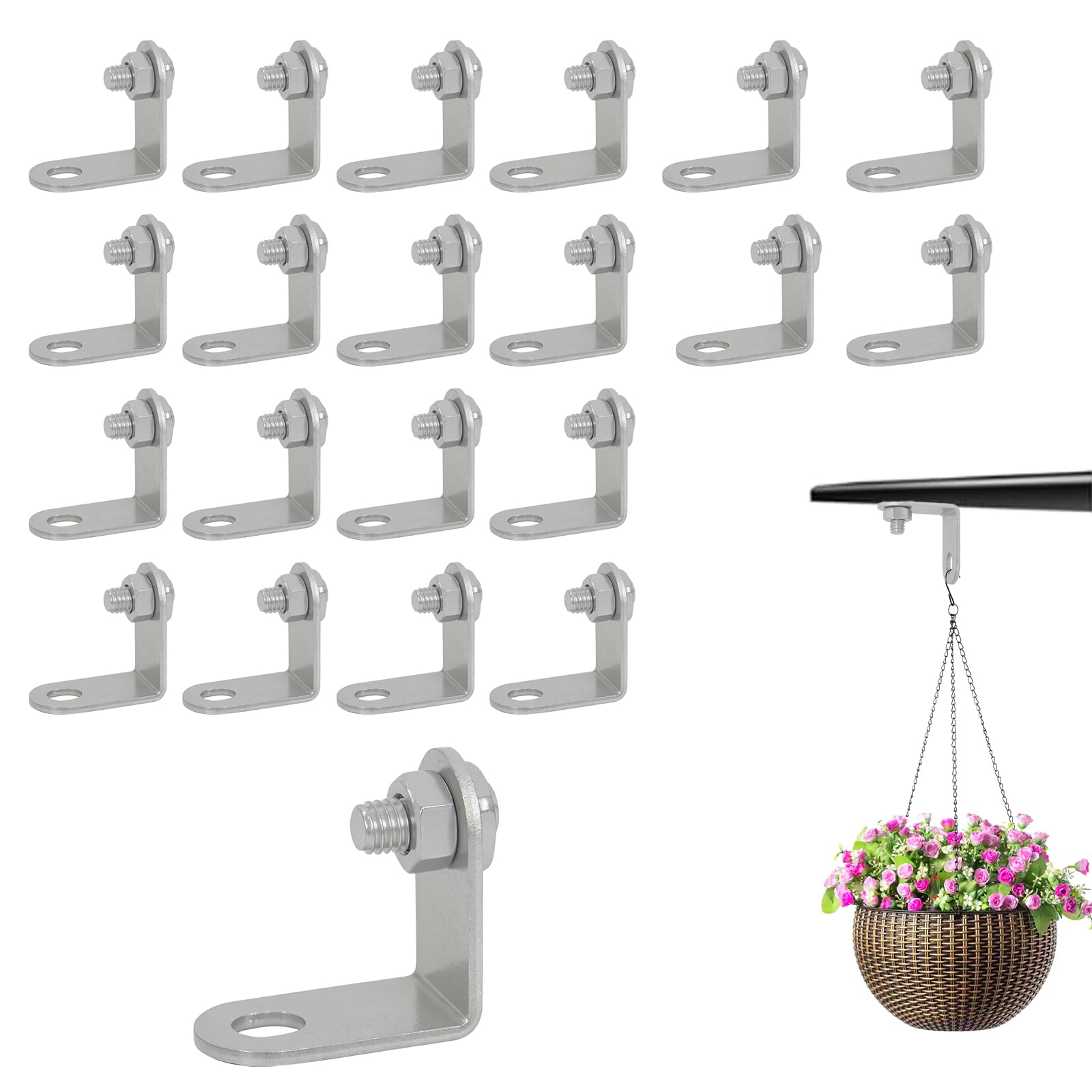20 Pack Universal Greenhouse Twist Clips with Bolts & Nuts, Multi-Use Clips for Shade Cloth, Bubble Wrap and Hanging Plants, Durable Greenhouse Fixing Accessories