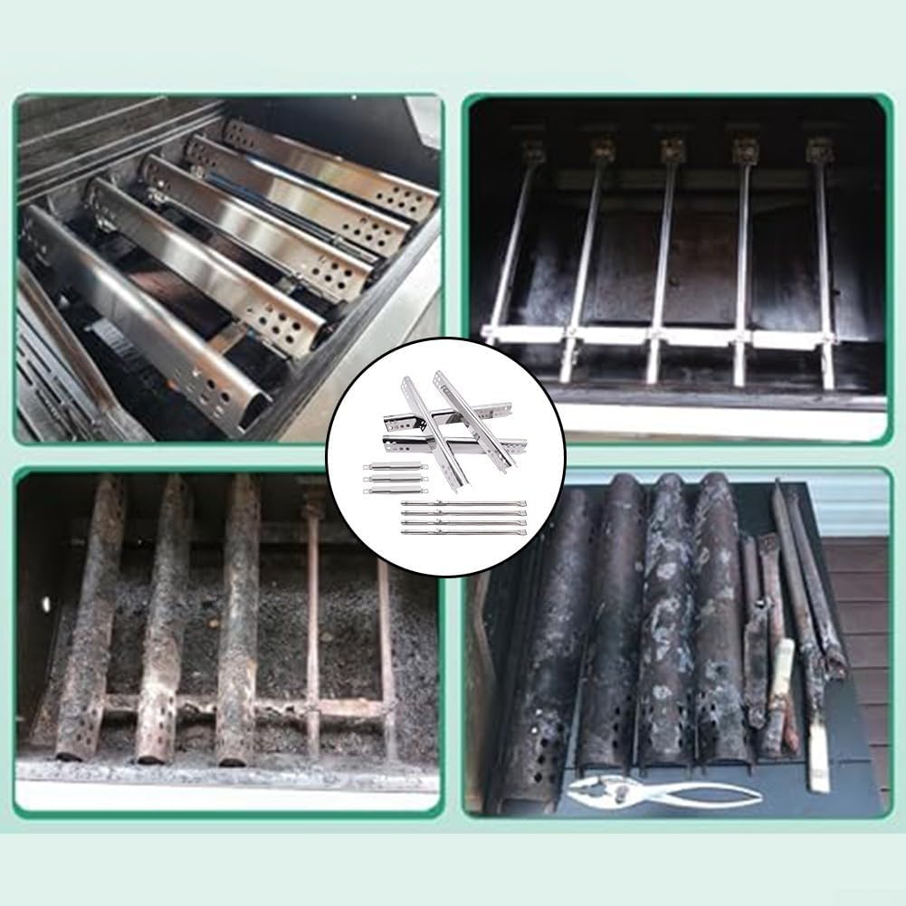 Grill Flame tamer Set con Coperchio bruciatore per Griglie Charbroil Performance 5 bruciatori 463347519 463275517 463243518 463347518 463373319 463243519