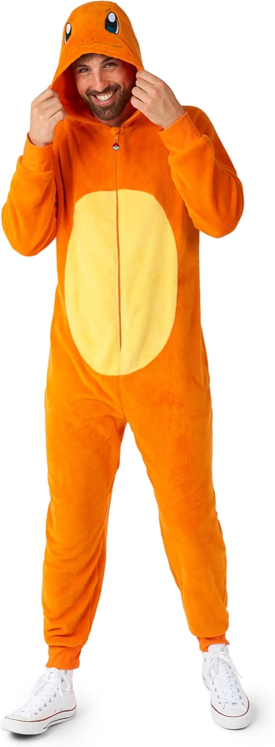 Opposuits Adult Unisex Onesie - Pokémon One-piece Pajamas - Loose Fit - Including Pockets - Yellow