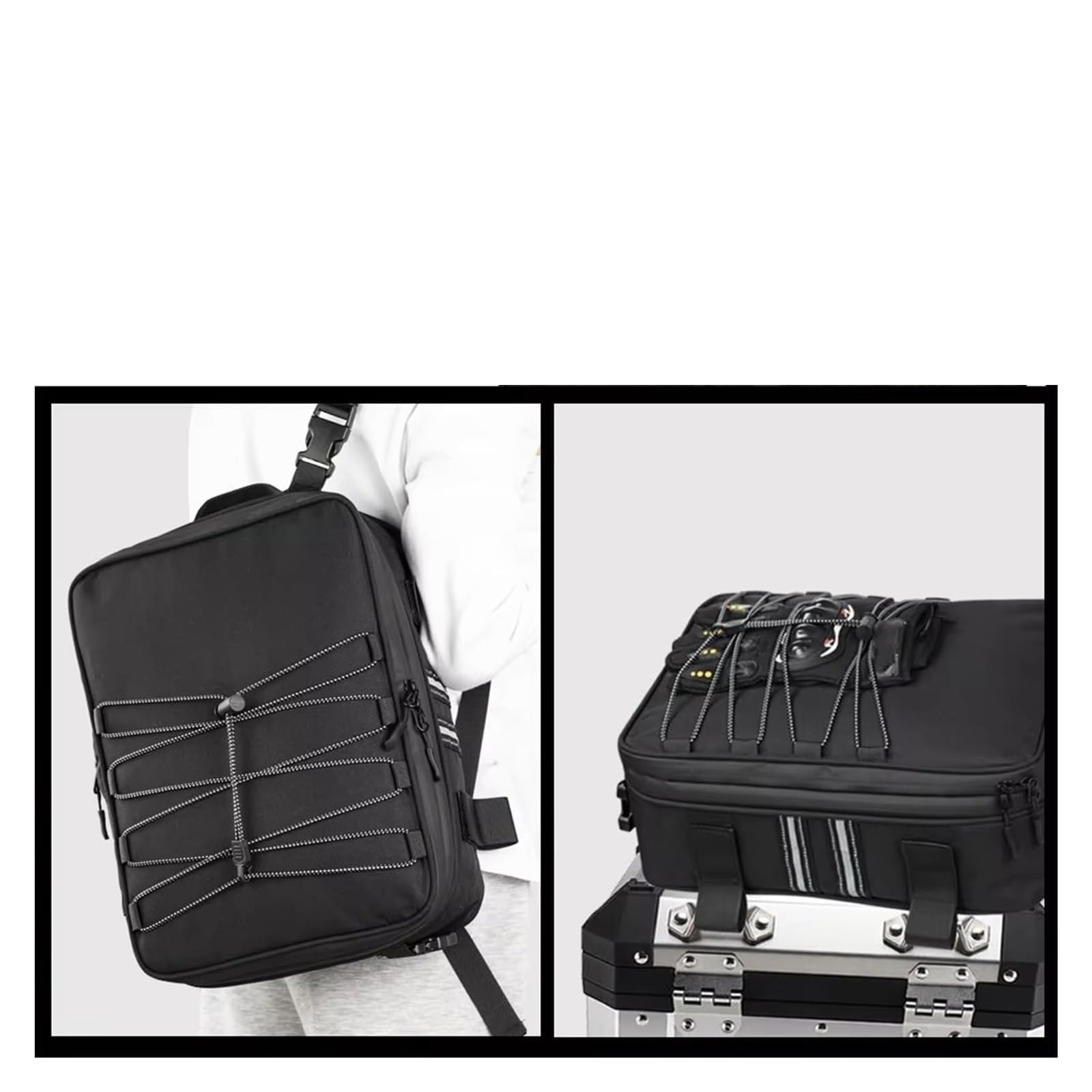 Moto Paraurti Borsa per BMW per R 1200 per GS per LC per Adventure Borsa da Sella per Moto Posteriore Impermeabile(1 Top Bag)