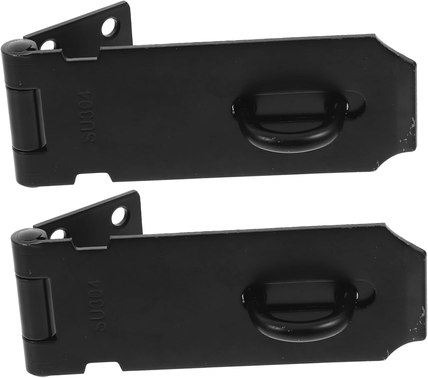 Padlock Latch,Lock for Bedroom Door,2 Sets Lock Lock Nose Barn Latch Hasp Latch Heavy Duty Hasp Barn Door Locks Clasp Door Latches Hardware, 13.50X3.90X0.90CM, Black