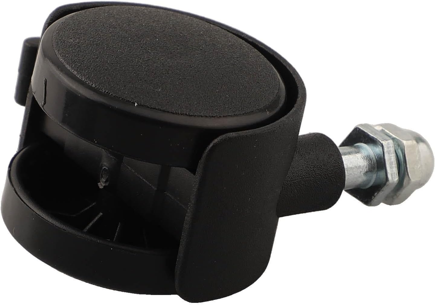 FABULETTA 4PCS Replacement Caster Wheels for Midea Electric Oil Heater - 40x30mm Omni-Directional Heater Wheels with 8mm Thread, Black Plastic(With Brake)