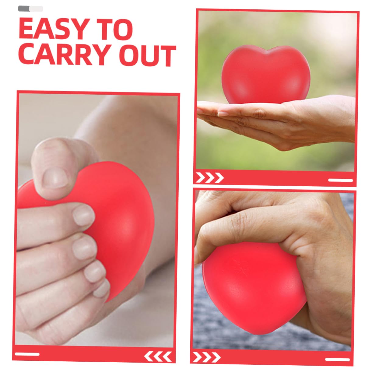 Abaodam Stability Balls for Exercise Heart Shaped Stress Ball Wrist Exerciser Hand Gripper for Seniors Carpal Tunnel