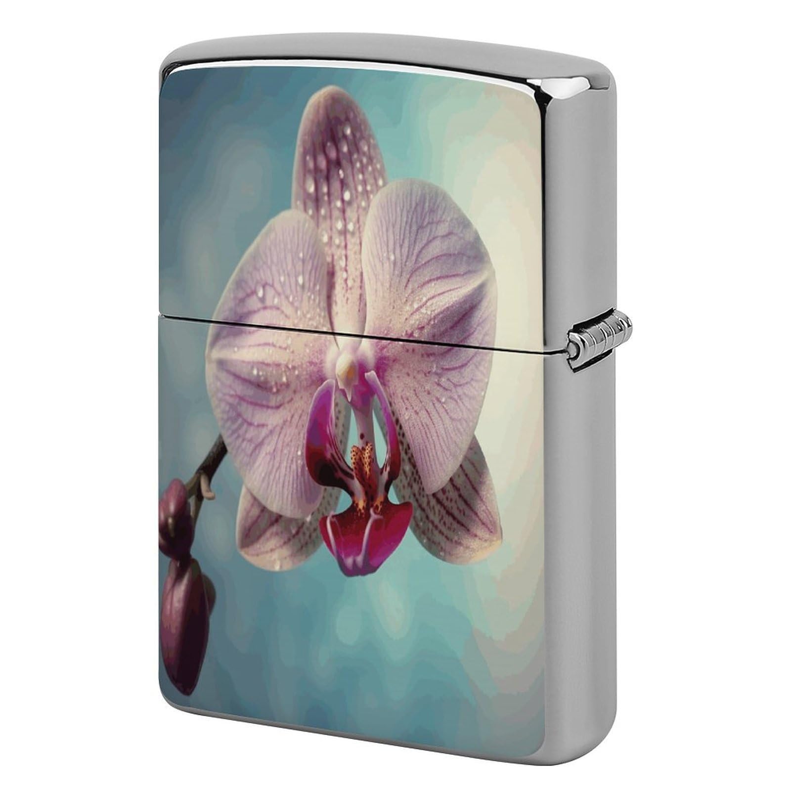 Btcowzrv Style A Blooming Flower Metal Lighter Case Sleeve Cover Holder