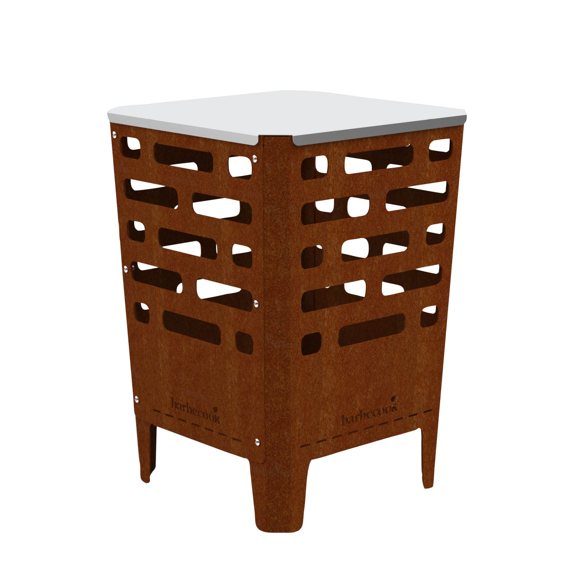 Barbecook brasero Jill en Acero corten, brasero de Exterior, 38x38x55cm