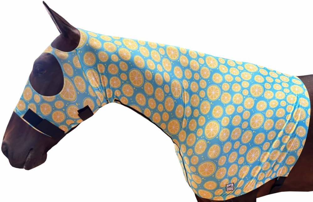 Lycra Hood with Zipper - Lemon Slices