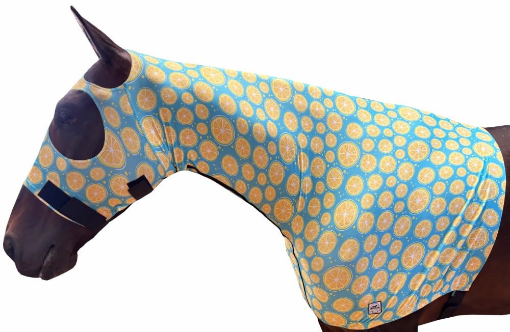 Rugged Ride Lycra Hood with Zipper - Lemon Slices