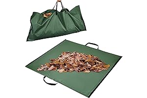 Reusable Heavy Duty Leaf Collection Tarp Container with Handles