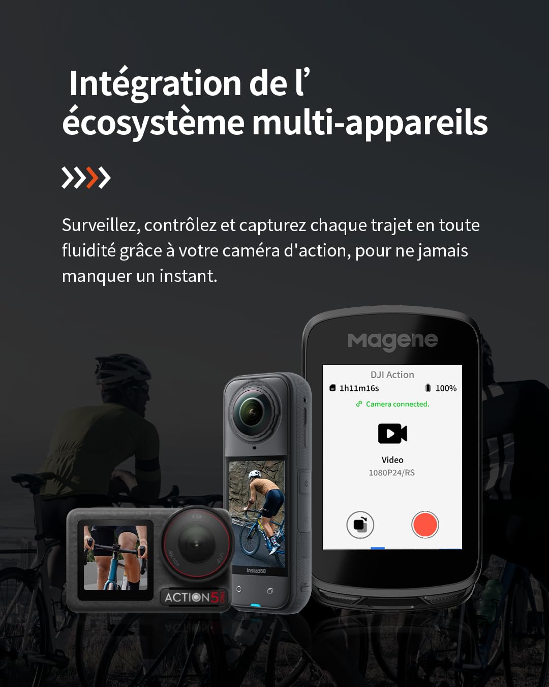 Magene C606 Pro Ordinateur de vélo GPS, Navigation Cartographique, Escalade Multi-Scénarios Pro, Écran Tactile Couleur de 2,8 Pouces, Entraînement en Intérieur