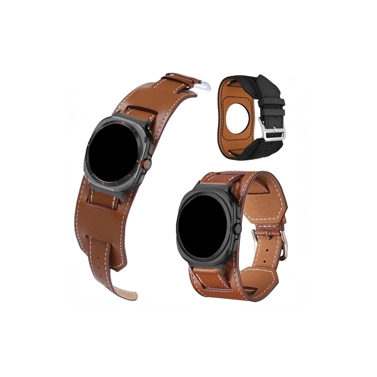 Lederarmband passend for Samsung Galaxy Watch Ultra 47 mm Armband Gürtel Armband Sportarmband Zubehör