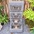 SERSERBILHOME 34.84” Water Fountain Outdoor LED Lights and Pump Water Fountains Indoor Floor-Standing Waterfall Outdoor Fountain for Garden Porch,Deck, House, Office Art Décor