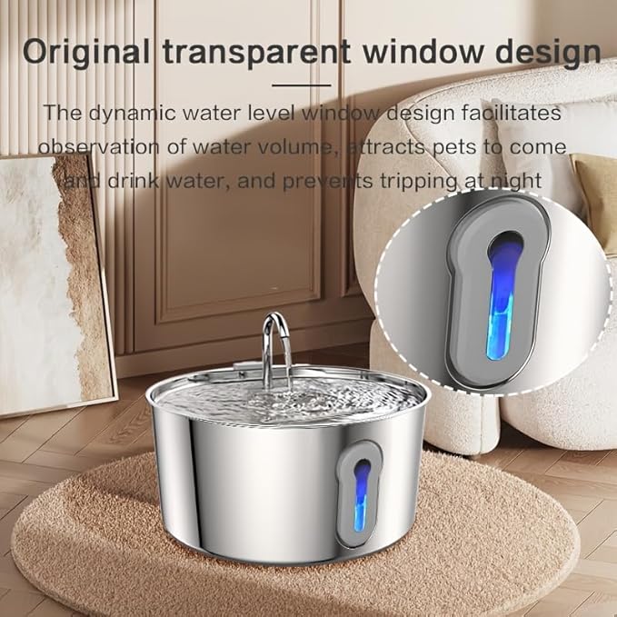 Fuente de Agua para Gatos de Acero Inoxidable 304 de 4L/135oz miniatura 2