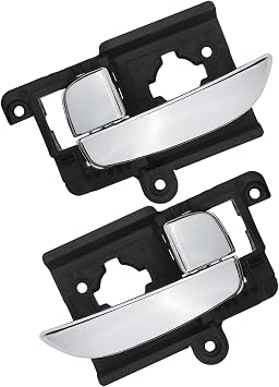 Interior Door Handle Driver and Passenger Side Front/Rear Chrome 1 Pair