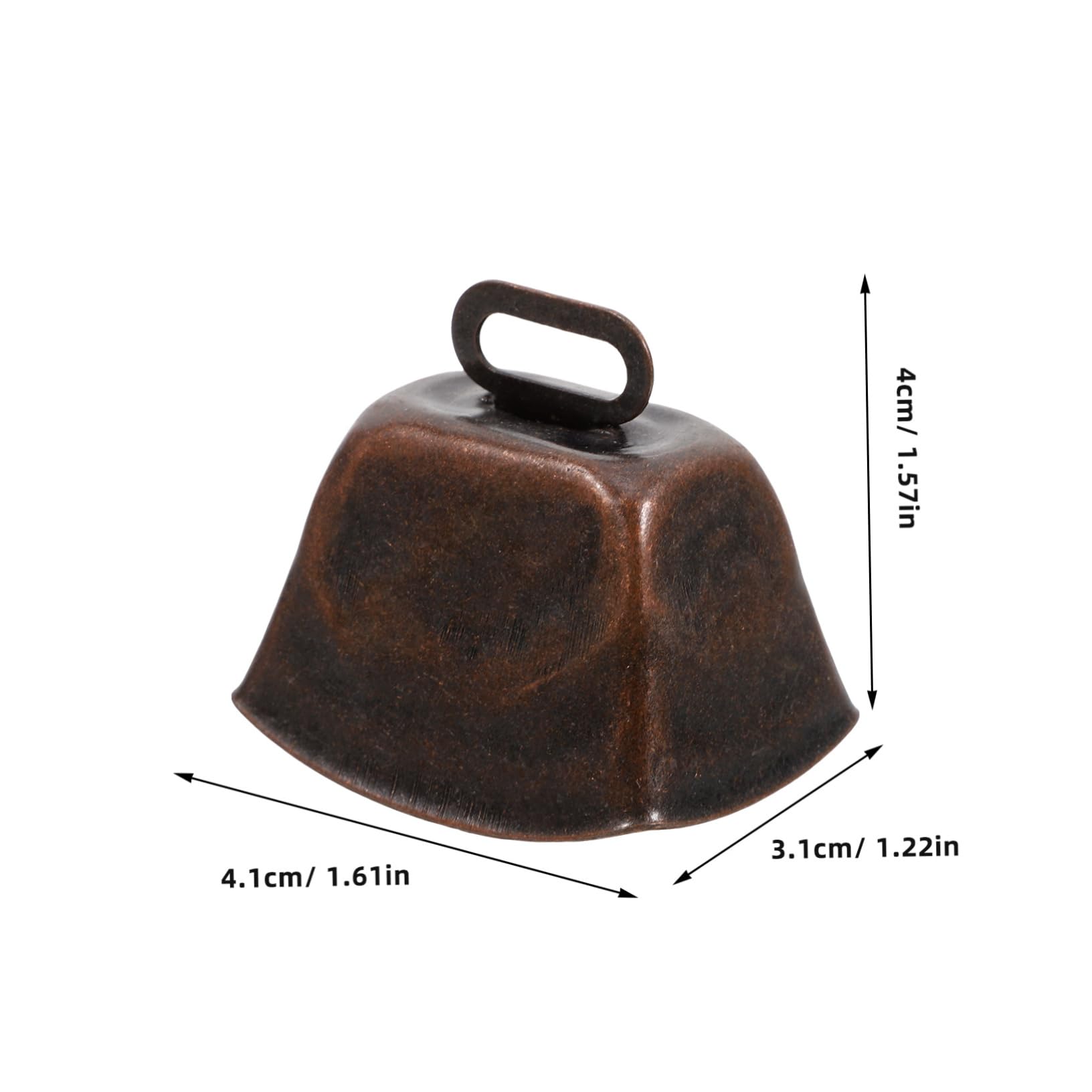 BCOATH 4pcs Miniature Cowbells Bulk Distinctive Melody Ringing Bells for Farm Pet Craft Decor Sheep Goat Horse