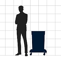 Vista 2 de Bote de basura Slim Jim negro de 23 galones con carrito