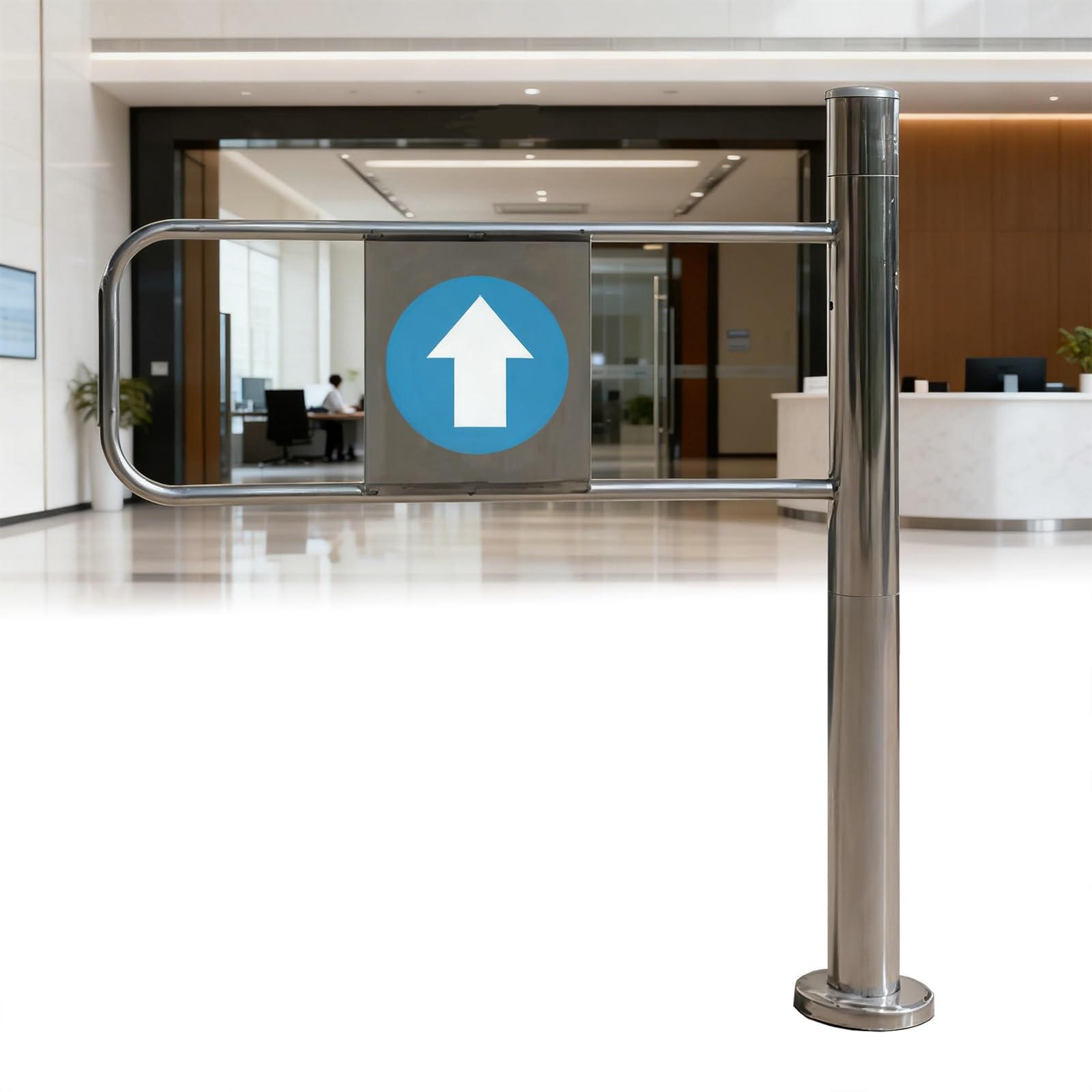 Porte battante automatique pour magasin barrière de sécurité inox bibliothèque