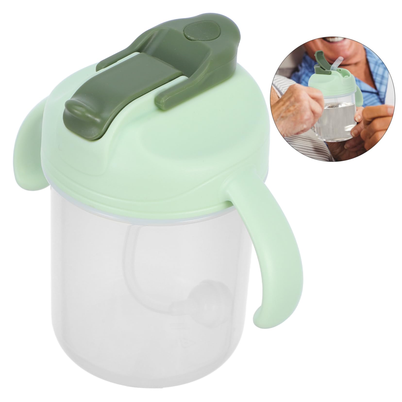 4 Vasos De Agua Para Ancianos Vasos Para Pacientes Portátiles Con Pajita Para Adultos Con Pajita Para Personas Con Discapacidad Para Adultos Con Asa