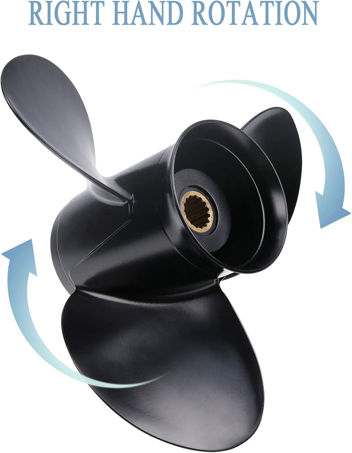 Propeller 48-828156A12 RH 9x9 3 Blade Compatible with Mercury/Mariner 6-15HP 2-1/2" Gearcase Boat Motors