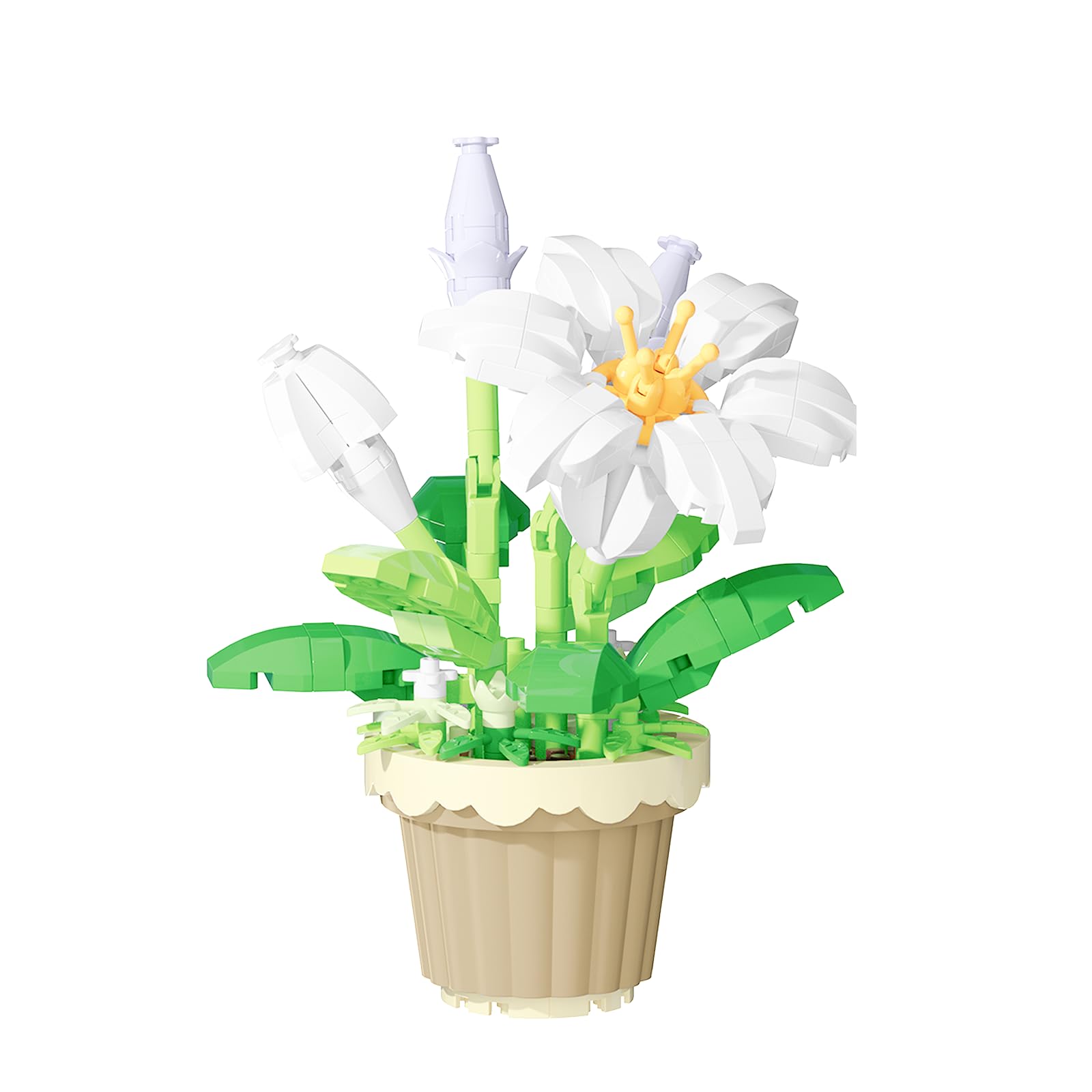 Amazon.com: Jollcnoia Lily Mini Flower Potted Bonsai Building Toy