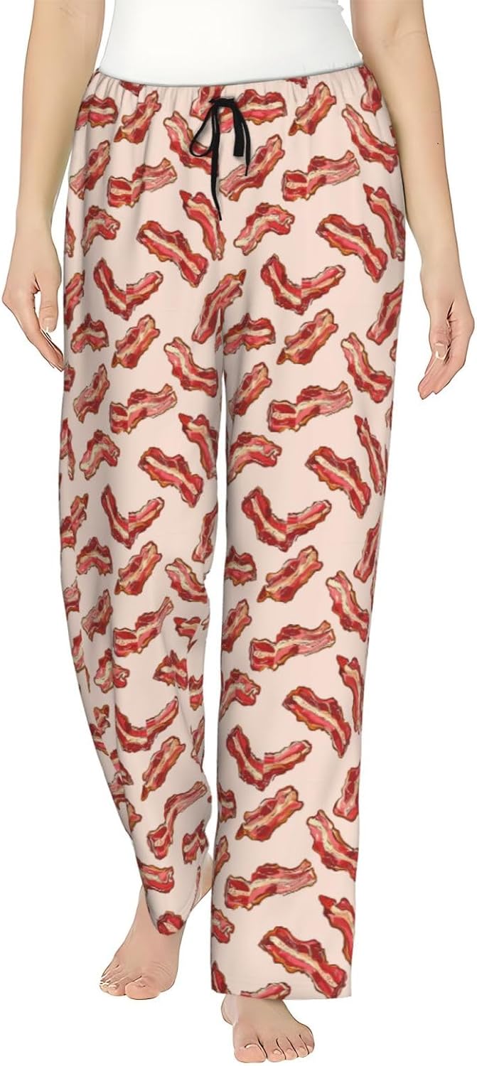 Women Comfy Pajama Pants Stretch Sleepwear Lounge Pants With Pockets & Drawstring