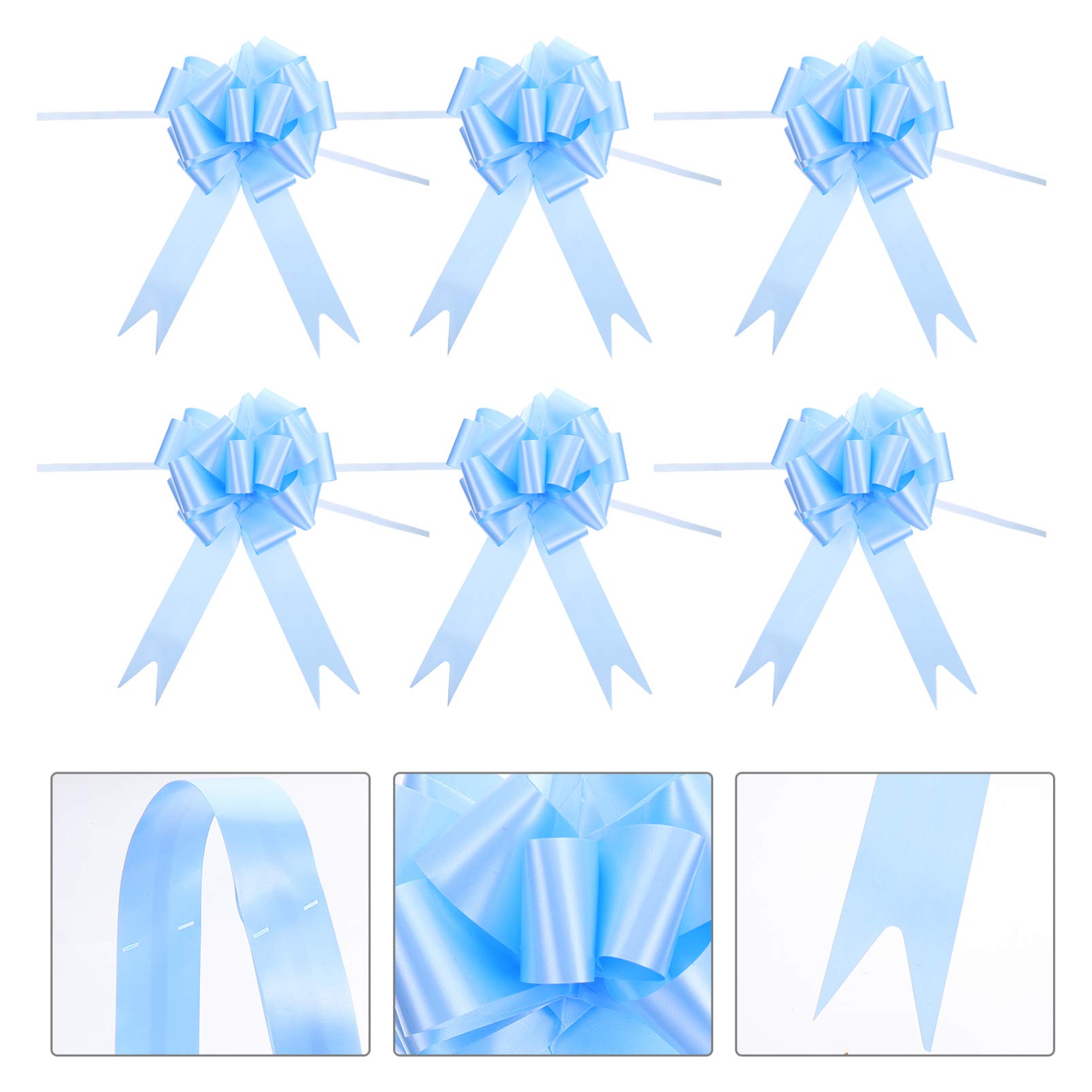 Abaodam 60pezzi Fiocchi Decorativi Per Regali Con Fiori Adesivi Per Matrimonio e Feste Confezione Da Profondo Per Decorare Pacchi e Bottiglie